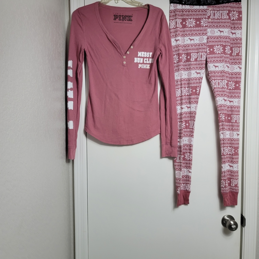 PINK Victoria's Secret Pink Waffle Knit Top